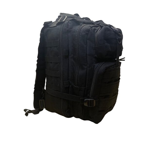 Explorer Unisex Black Nylon Multiple Compartments & Straps Tactical Backpack - Picture 4 of 13